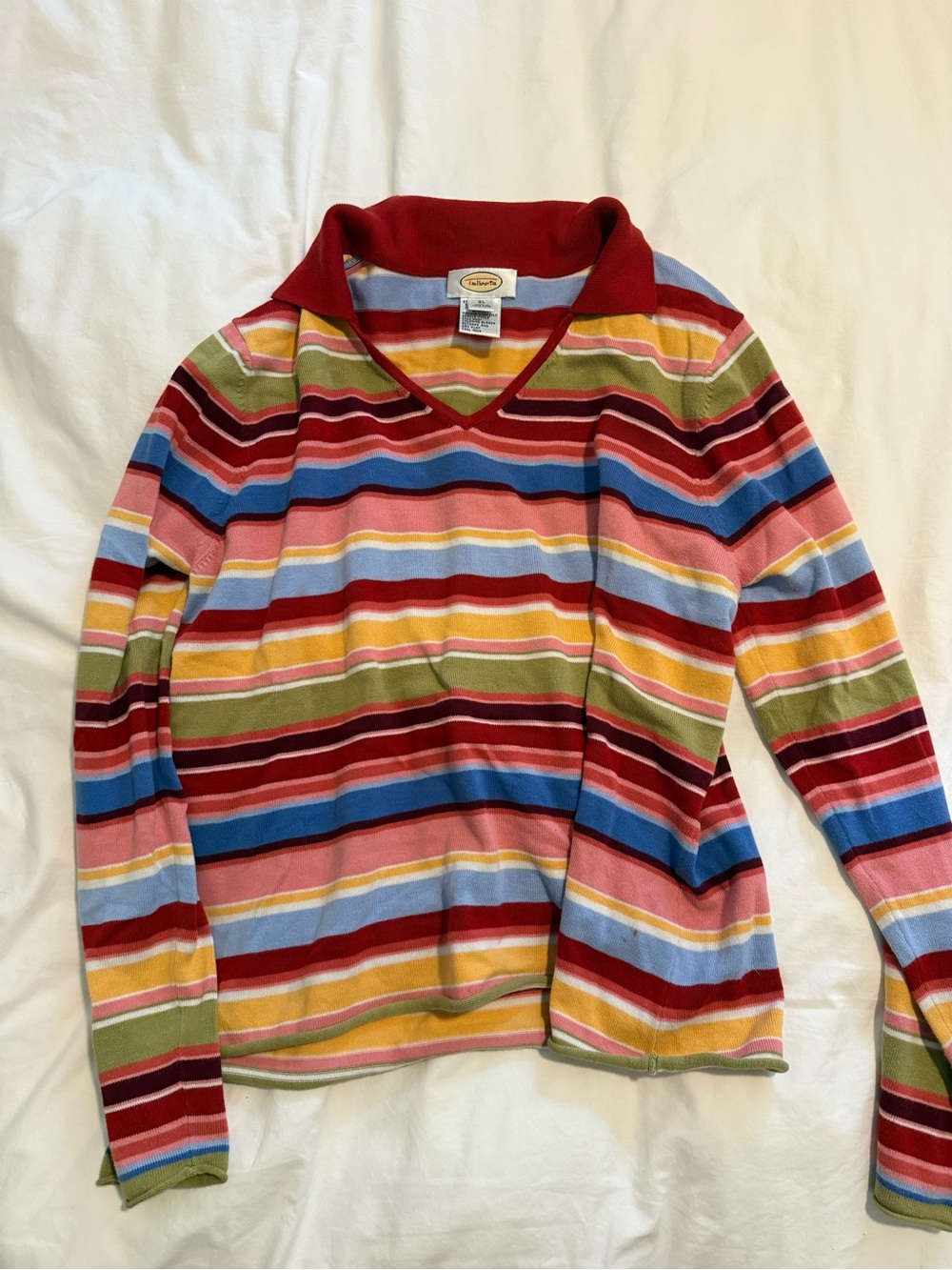 Talbots Vintage Striped V-Neck Sweater